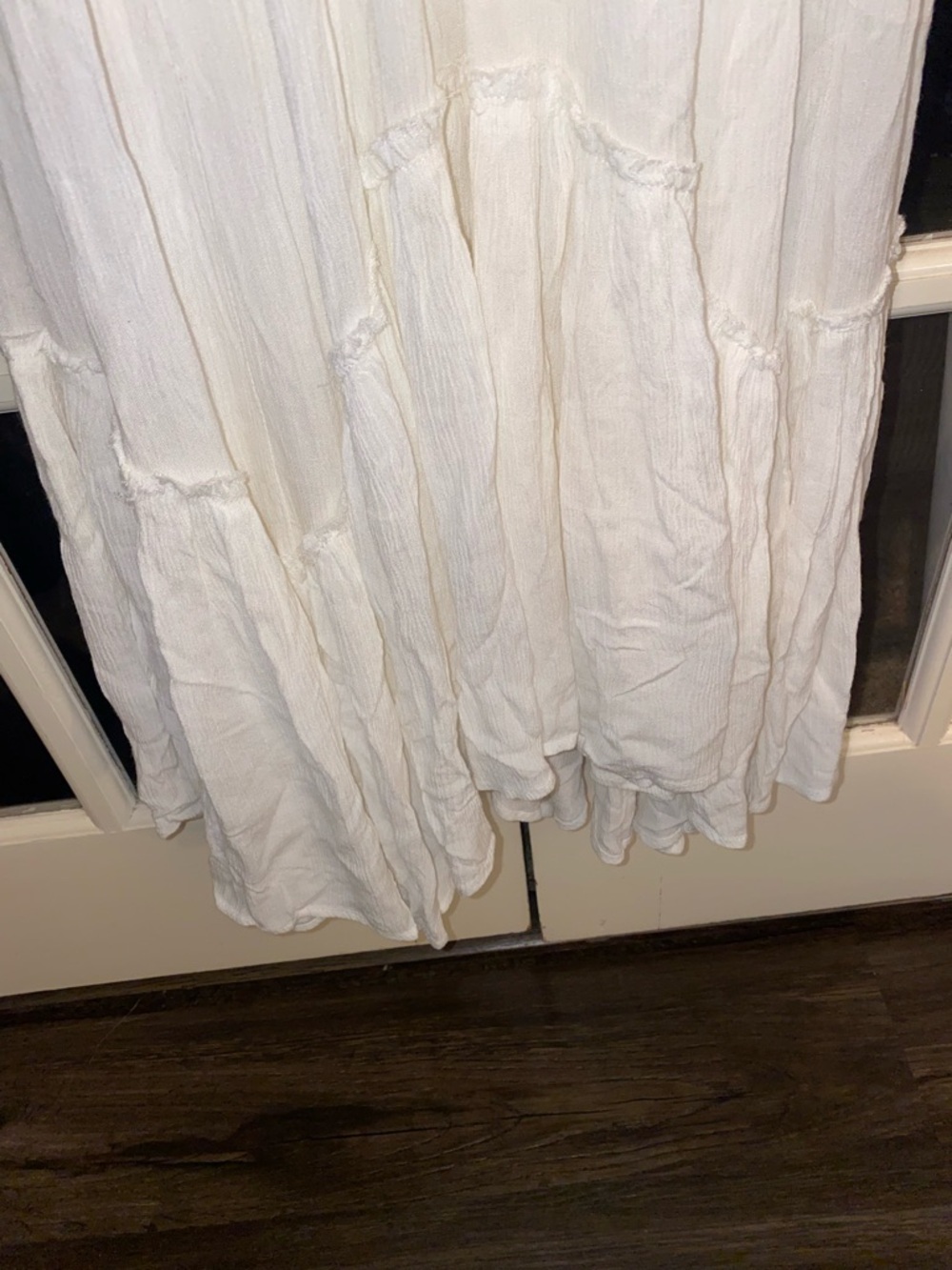 Free People Fun In The Sun White V-Neck Pleated Maxi Dress - Picture 10 of 12
